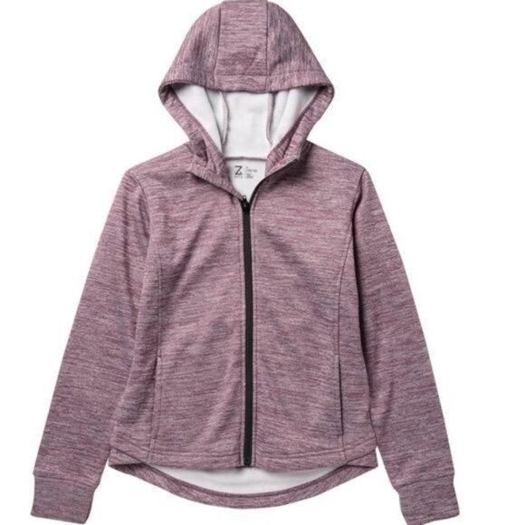 NWT Z by Zella Girls Hooded L 10/12 Track Jacket P - Picture 1 of 7